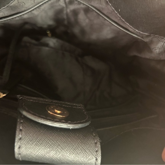 Michael Kors Hamilton Elegant Black and Gold Women's Tote - Picture 7 of 8